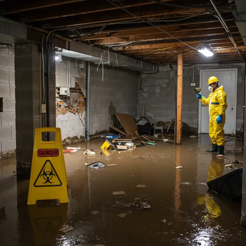 Flooded Basement Electrical Hazard in Gorham, ME Property